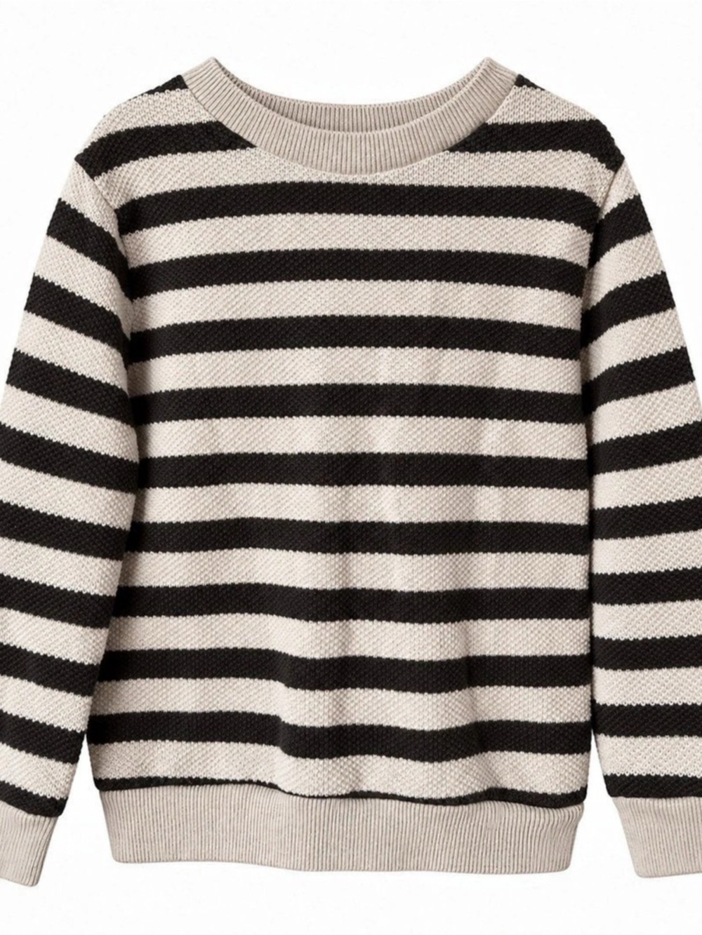Andy & Evan Boys Striped Knit Sweater Beige Brown Size 5 Cotton Blend